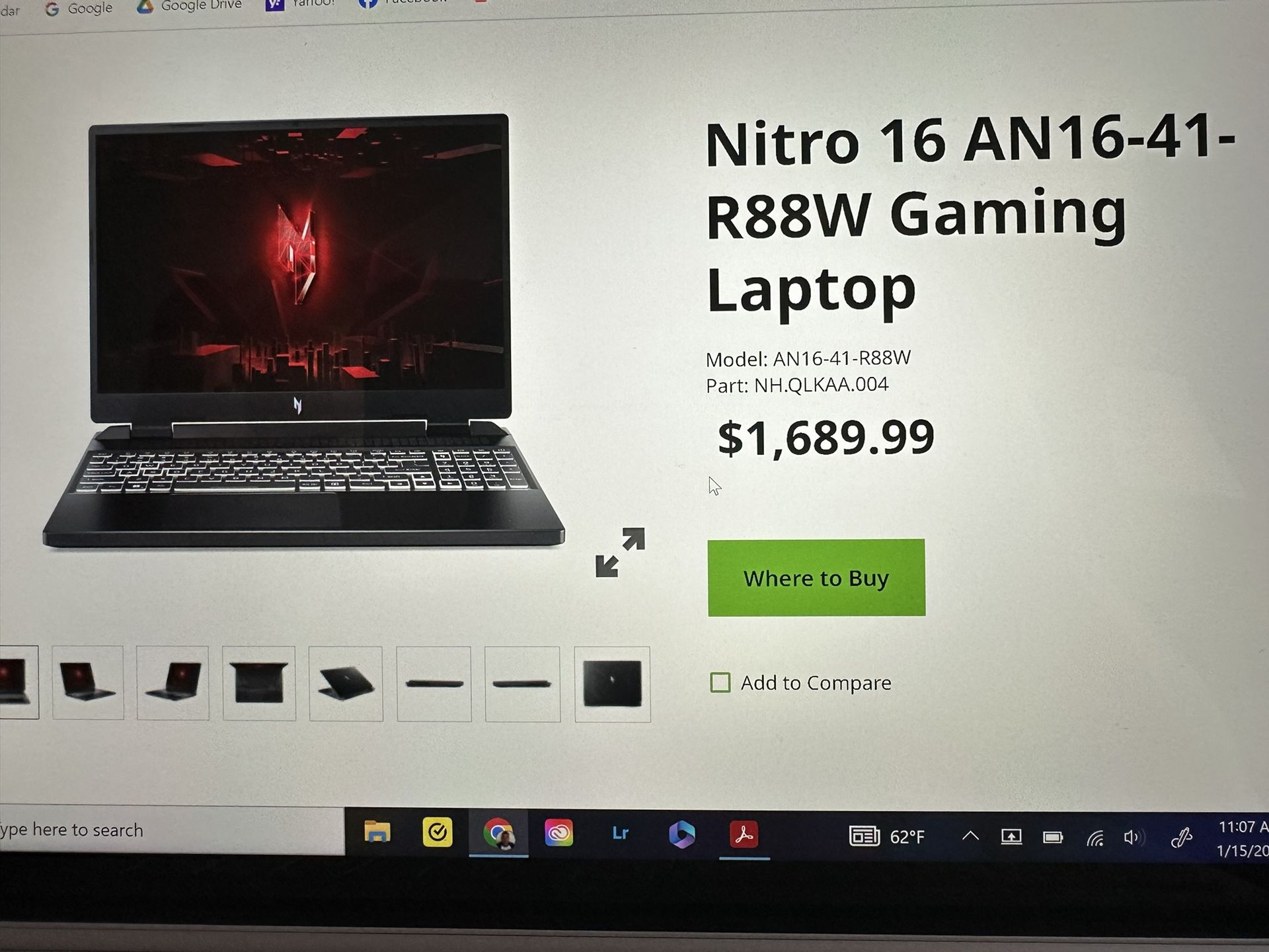 Acer Nitro 16 AN16-41-R88W
