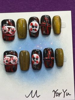 Halloween Horror Press-On Nail Set, medium size