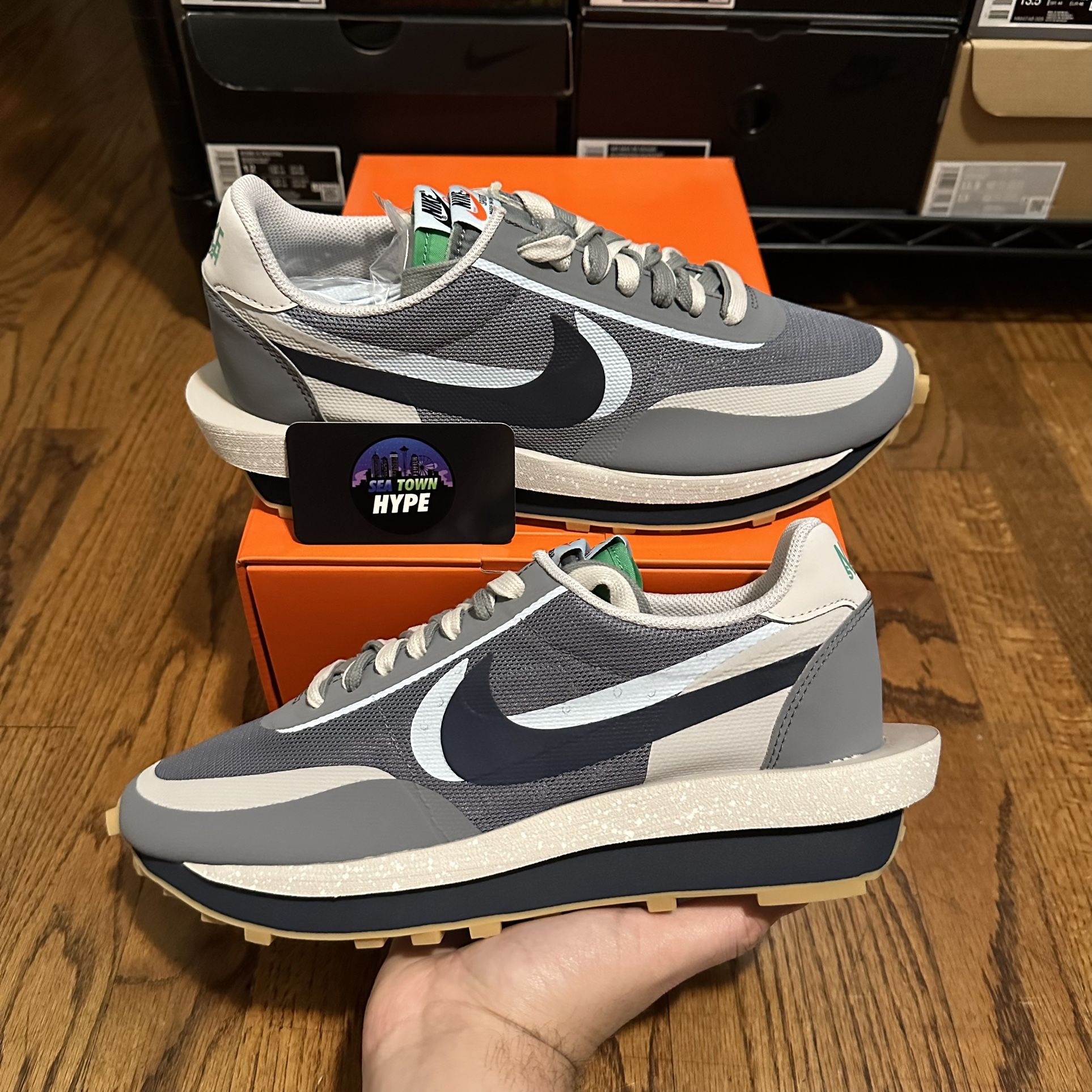 Nike LD Waffle Sacai CLOT ‘Cool Grey’ Size 10.5M Brand New