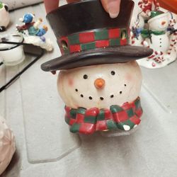 YANKEE CANDLE SNOWMAN TART WARMER!