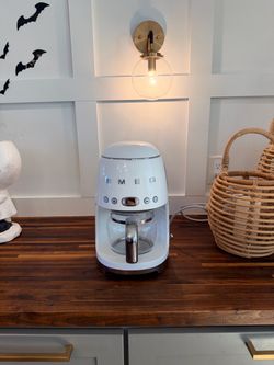 White Smeg Coffee Maker