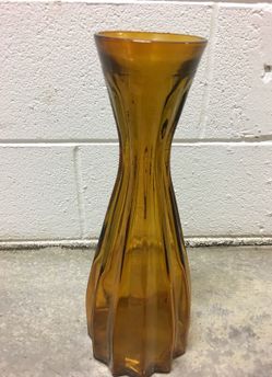 Vase, amber colored