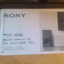 Sony S400 Soundbar and Subwoofer