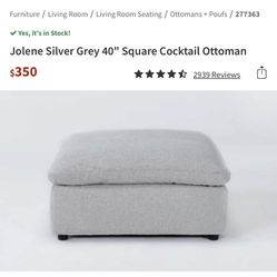 Dark Grey Ottoman For Sale