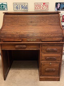 Oak Roll top Desk