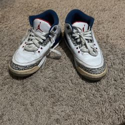 2016 Air Jordan 3 Retro Og True Blue Size 5y