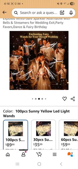 New 100 pieces LED wands for wedding Quinceanera sweet 16