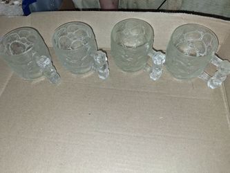 Vintage Flintstones glasses set of 4