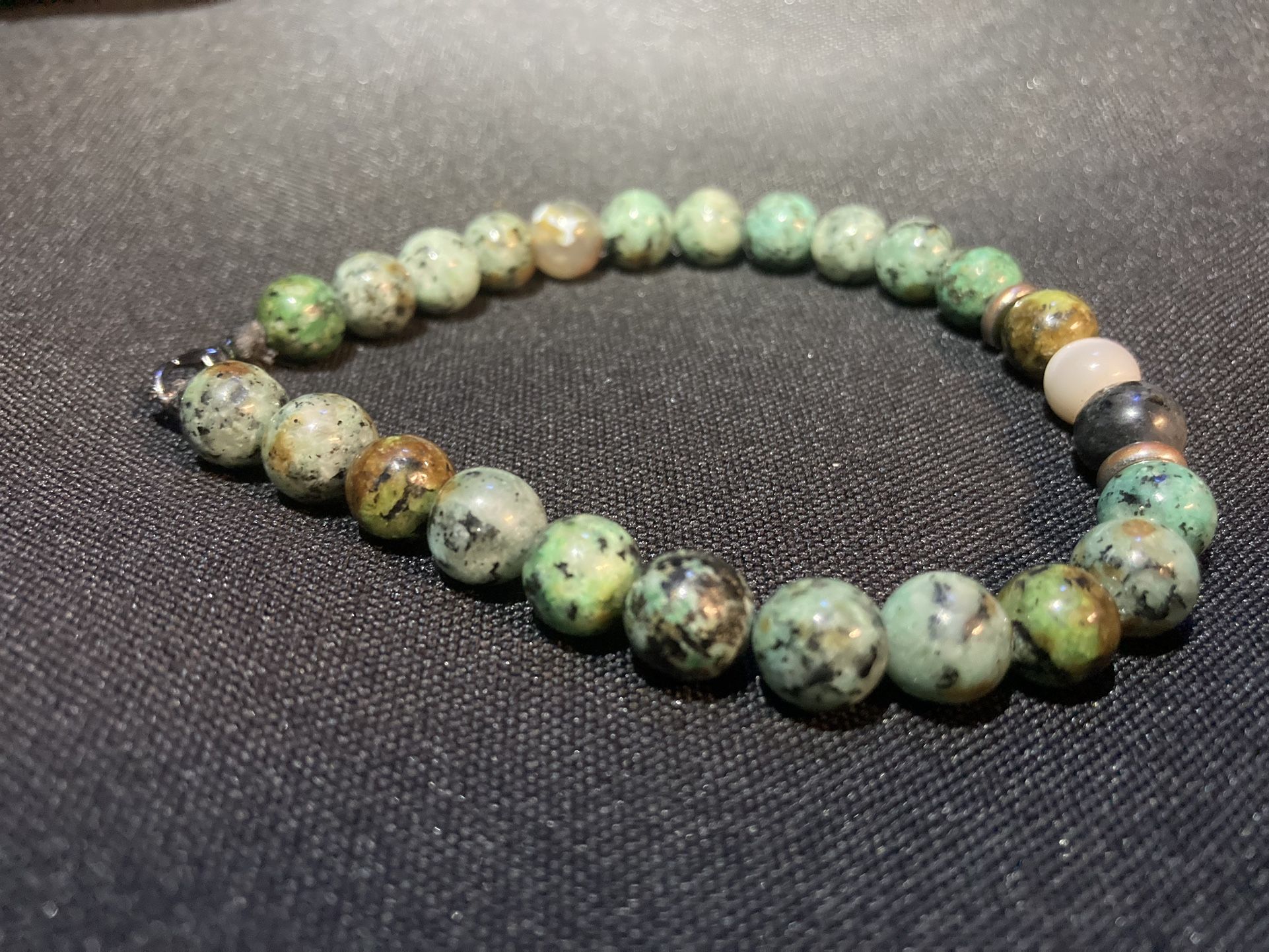 African turquoise, jasper bracelet, genuine stone