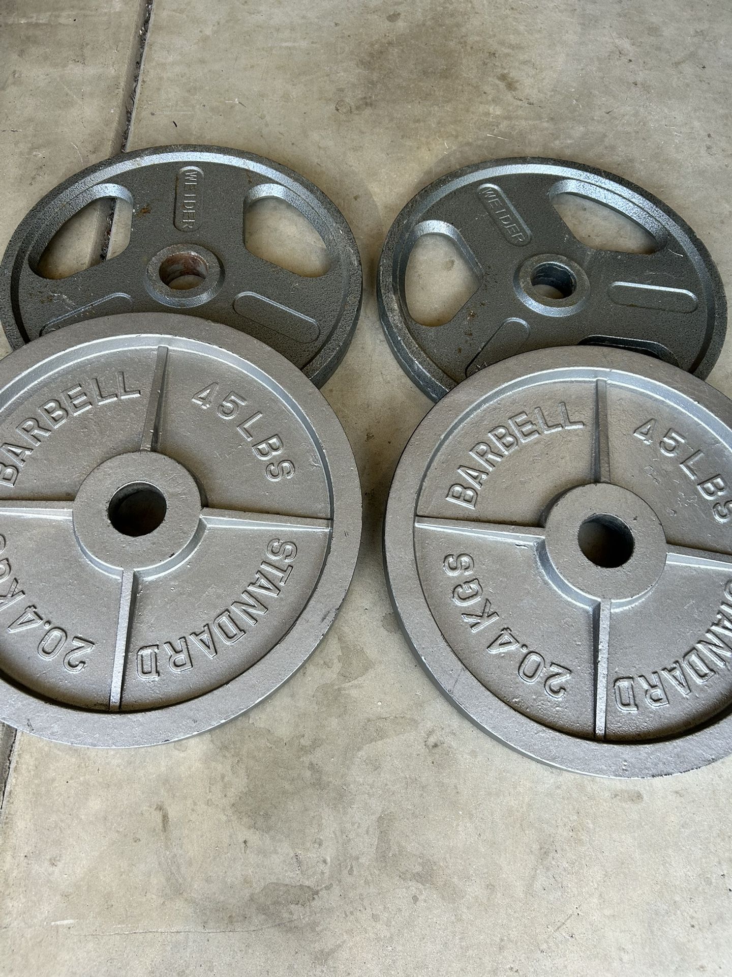 Olympic Weights 180lbs For $160 Or $80 Pair
