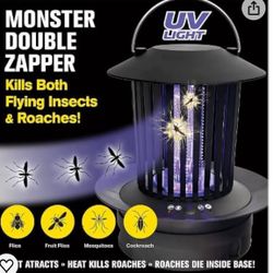 BRAND NEWDouble Zapper 18W by Bell+Howell Plug-in Electric Bug Killer, Zaps Flies, Mosquitoes, Ants/Bait and Heat Kills Cockroaches As Seen On TV 8.5”