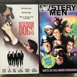 Vintage Resovoir Dogs N Mystery Men VHS Tapes