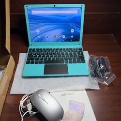 Mini 10.1 inch Android 12 Laptop Computer, Portable Small Netbook