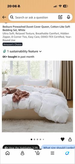 White duvet cover and 2 shams *ONLY*