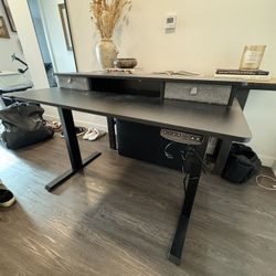 FREE Standing Desk, Chair And Monitors 