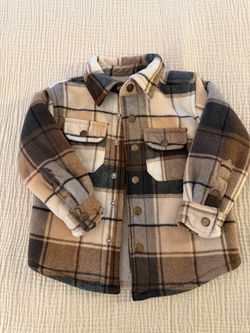 3T Toddler Plaid Flannel Shacket