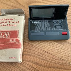Vintage Brookstone Digital Travel Alarm Clock