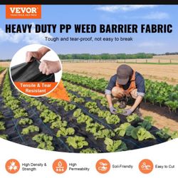 VEVOR Weed Barrier Landscape Fabric 4*50FT Heavy Duty Woven PP Weed Control Mat