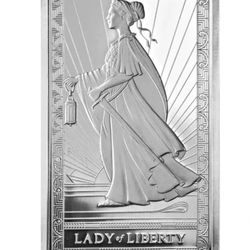 10 oz Silver Bar PAMP Lady of Liberty 