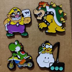 Nintendo Pins Wario Bowser Yoshi Cloud Guy