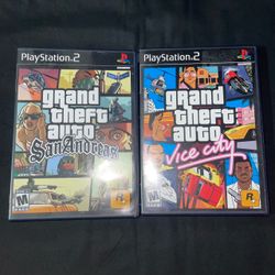 Sony PlayStation 2 Grand Theft Auto Vice City & San Andreas CIB