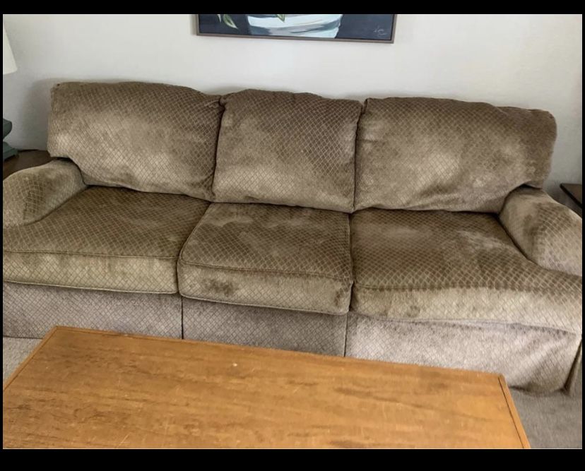 Couch, loveseat, sofa chair with ottoman