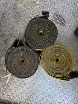 Flat hook winch straps