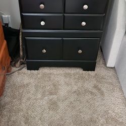 Black Dresser And End Table 