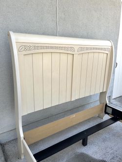 Full Size Wooden Bed Frame with Platform Base