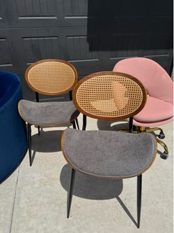 rattan dinning chairs set of 2