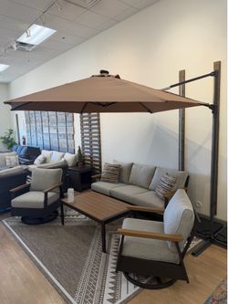 4 Piece Aluminum Patio Set(With Umbrella)*New Patio Furniture*