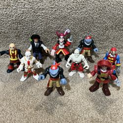 Imaginext lot of 9 Pirate Adventures Captain Hook Skeletons Shark
