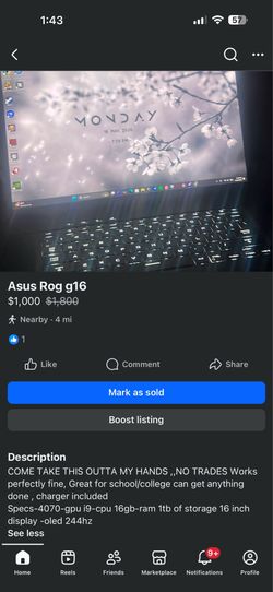 Gaming laptop