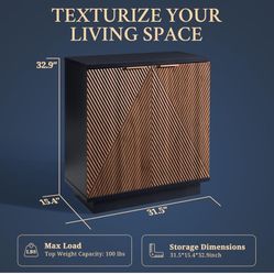 Fluted Buffet Cabinet with Storage (new in box)