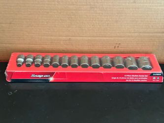 Snap-on Tools 13 pc 1/2" Drive 6-Point SAE Flank DriveR Shallow Socket Set (3/8-1-1/8")