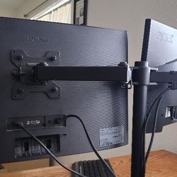 Two Monitors And The Arms Plus Cables