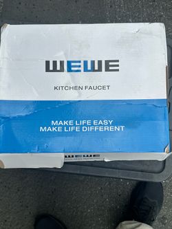 WEWE Silver Kitchen Faucet with Pull Out Sprayer Stainless Steel New Open Box 🔥