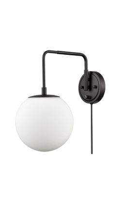 Farmhouse Swinging Arm Globe Wall Light