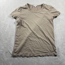 Standard James Perse Women’s 1 Small Crew Short Sleeve T Shirt USA Distress#4A