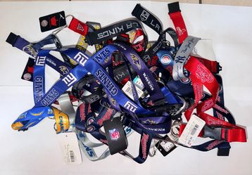 60 sports lanyards/key straps available! 🏈⚾🏀🏒