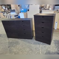 Five and Eight drawers dresser with rails