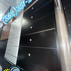 Black Five Drawer Dresser New Chest Cajonera Comoda Compressed 