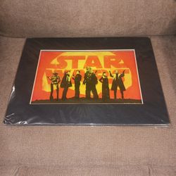 Star Wars Characters on 3 D Original Print.