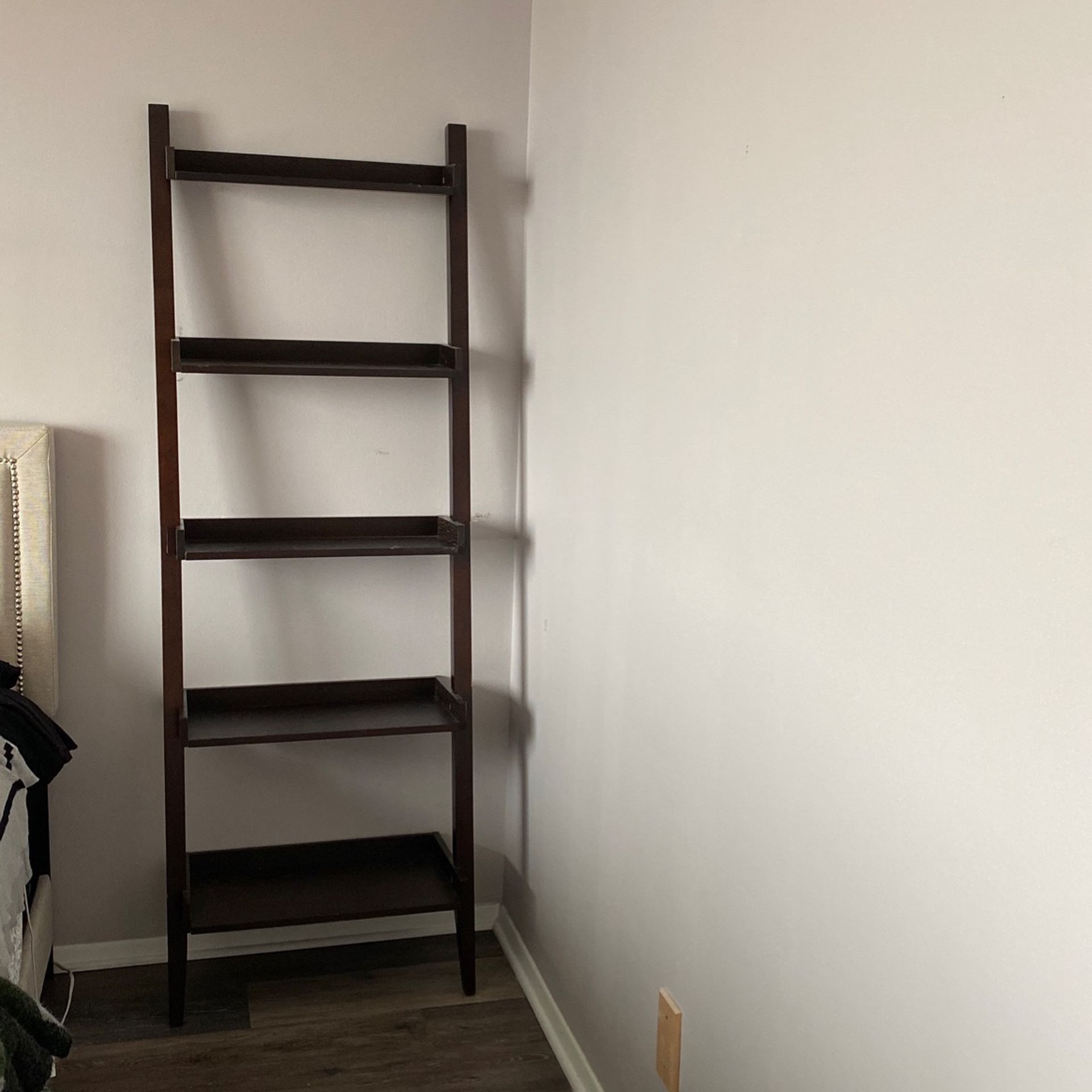 Java Wood 5-Shelf Ladder Bookcase -set Of 2