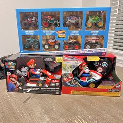 Nintendo Super Mario R/C cars & Hot Wheels Monster Trucks 8pack