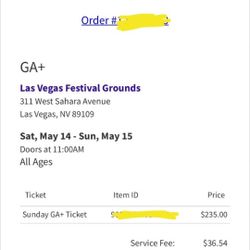 Lovers And Friends Ticket