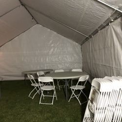 Tables, Chairs and canopies