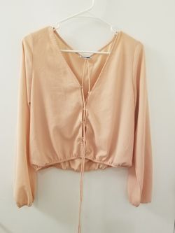 Fashion Nova peach blouse