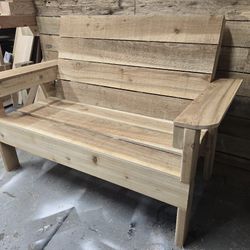 Wooden Outdoor Bench – Handmade
