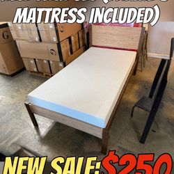 NEW TWIN SET(FRAME & MATTRESS INCLUDED)